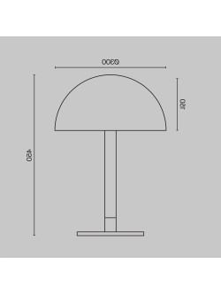 Minimalistyczna czarna lampa stołowa Ray LED 3000K - półkulisty metalowy klosz