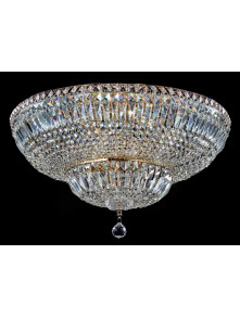 Pałacowy żyrandol kryształowy Basfor do salonu - złote wykończenie glamour, 60 cm