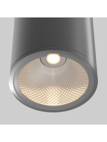 Lampa zewnętrzna tuba sufitowa Bar LED z IP65 - metalowa, grafitowa, 3000K, 12W