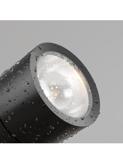Reflektor gruntowy Bern LED IP65 - cylindryczny spot na szpicy, 55°, 3000K, 1200lm, grafitowy