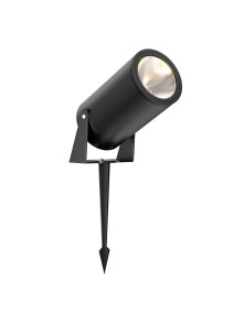 Reflektor gruntowy Bern LED IP65 - cylindryczny spot na szpicy, 50°, 3000K, 2800lm, grafitowy