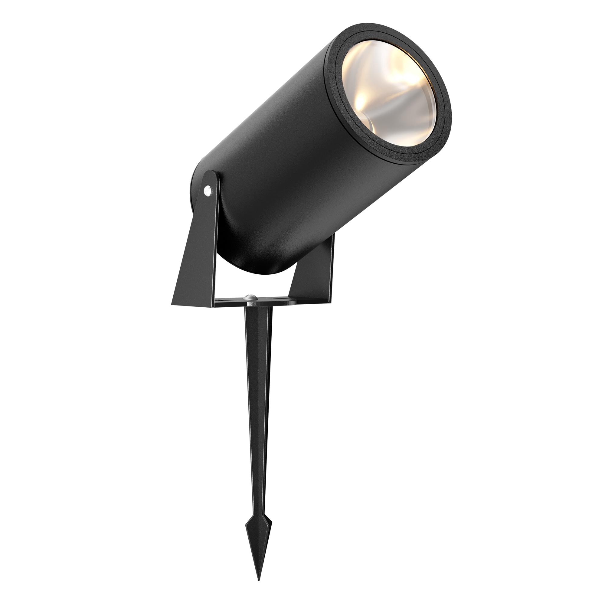 Reflektor gruntowy Bern LED IP65 - cylindryczny spot na szpicy, 50°, 3000K, 2800lm, grafitowy