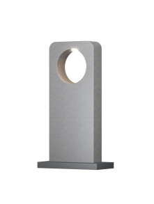 Designerska lampa ogrodowa Betone LED IP65 - betonowy blok z okrągłym otworem 3000K 500lm, wysoka