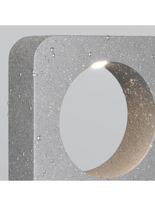 Designerska lampa ogrodowa Betone LED IP65 - betonowy blok z okrągłym otworem 3000K 500lm, wysoka Designerska lampa ogrodowa Betone LED IP65 - betonowy blok z okrągłym otworem 3000K 500lm, wysoka
