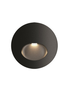Czarna oprawa schodowa LED Bil do korytarza IP54 - okrągły dysk aluminiowy, 3000K Czarna oprawa schodowa LED Bil do korytarza IP54 - okrągły dysk aluminiowy, 3000K