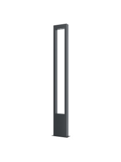 Grafitowa lampa stojąca ogrodowa Bonn LED IP65 - minimalistyczna prostokątna rama, 1000lm, 3000K