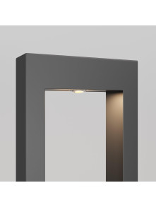 Grafitowa lampa stojąca ogrodowa Bonn LED IP65 - minimalistyczna prostokątna rama, 1000lm, 3000K Grafitowa lampa stojąca ogrodowa Bonn LED IP65 - minimalistyczna prostokątna rama, 1000lm, 3000K