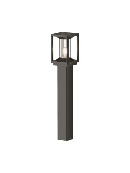 Lampa ogrodowa stojąca Cell – słupek ramowy 75 cm, E27, IP54, grafitowa