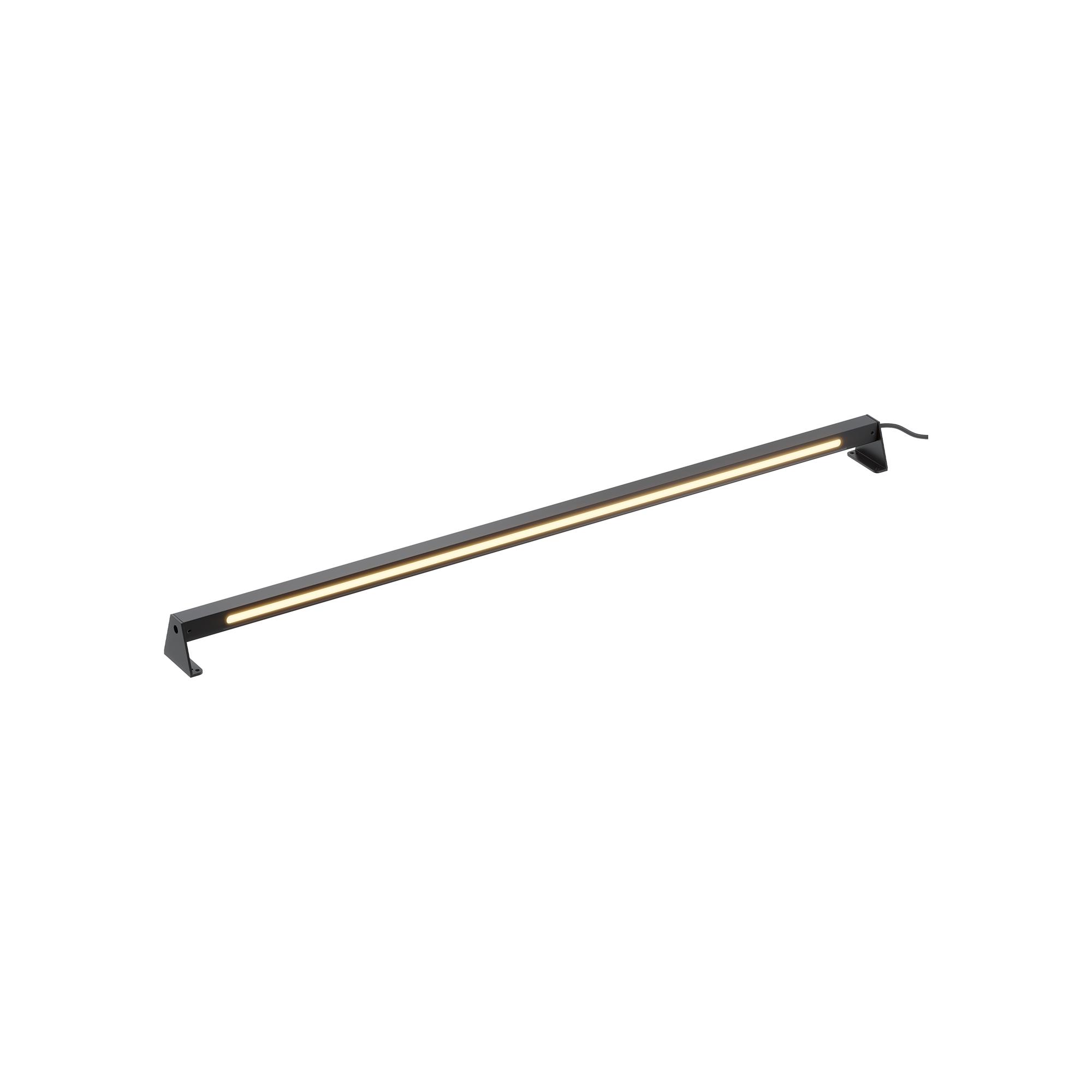 Minimalistyczna lampa ogrodowa Edge na taras IP65 - liniowy LED 3000K, 1000lm, czarna