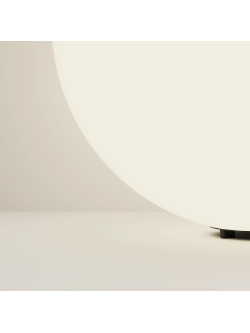 Minimalistyczna lampa ogrodowa kula Erda 50 cm na taras IP54 - matowa biel, E27