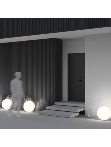 Minimalistyczna lampa ogrodowa kula Erda 50 cm na taras IP54 - matowa biel, E27