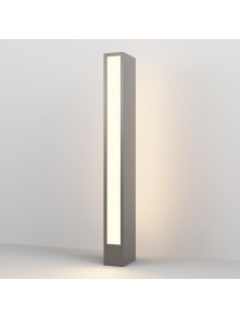 Grafitowa lampa ogrodowa Hof LED na taras - minimalistyczny słupek IP65, 3000K, 60 cm