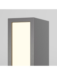Grafitowa lampa ogrodowa Hof LED na taras - minimalistyczny słupek IP65, 3000K, 60 cm