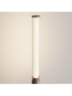 Dekoracyjny słupek ogrodowy LED Lit wysoki – 200 cm, 20W, 3000K, z mleczą osłoną, IP65, brązowy