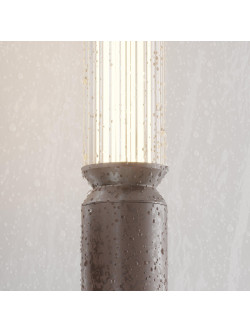 Dekoracyjny słupek ogrodowy LED Lit wysoki – 200 cm, 20W, 3000K, z mleczą osłoną, IP65, brązowy