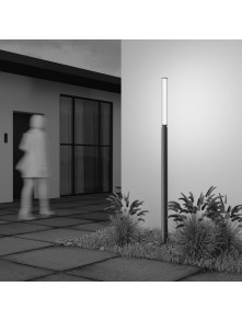 Dekoracyjny słupek ogrodowy LED Lit wysoki – 200 cm, 20W, 3000K, z mleczą osłoną, IP65, brązowy