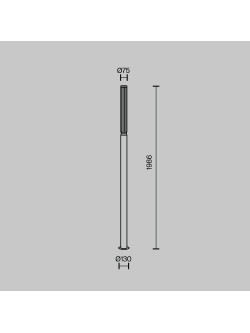 Dekoracyjny słupek ogrodowy LED Lit wysoki – 200 cm, 20W, 3000K, z mleczą osłoną, IP65, brązowy