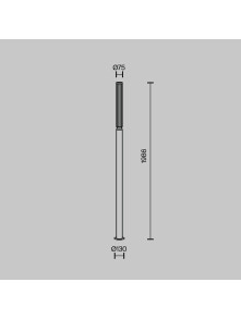 Dekoracyjny słupek ogrodowy LED Lit wysoki – 200 cm, 20W, 3000K, z mleczą osłoną, IP65, brązowy
