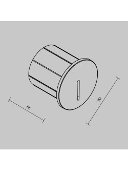 Oprawa schodowa LED Lock – wpuszczana, 3W, 3000K, IP54, okrągły dysk z szczeliną, biały