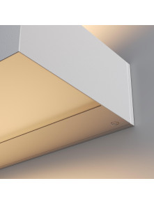 Kinkiet zewnętrzny Lot LED IP65 -biała szeroka prostokątna bryła 30 cm, 3000K, 20W