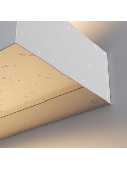 Kinkiet zewnętrzny Lot LED IP65 -biała szeroka prostokątna bryła 30 cm, 3000K, 20W