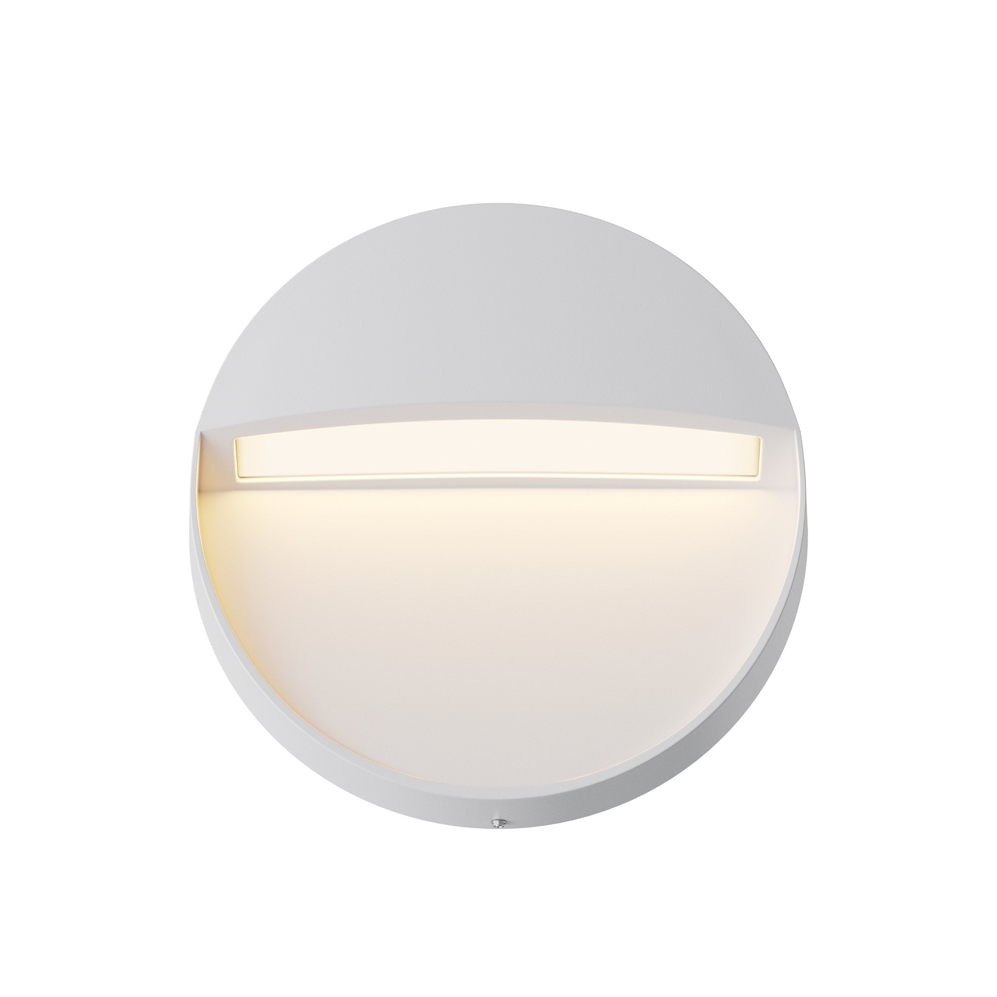Lampa schodowa zewnętrzna LED Mane – natynkowa, okrągła, 3W, 3000K, IP54, biała - Maytoni