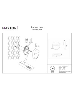 Lampa schodowa zewnętrzna LED Mane – natynkowa, okrągła, 3W, 3000K, IP54, biała - Maytoni