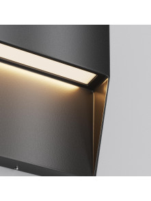 Lampa schodowa zewnętrzna LED Mane – natynkowa, kwadratowa, 3W, 3000K, IP54, czarna