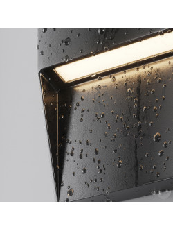 Lampa schodowa zewnętrzna LED Mane – natynkowa, kwadratowa, 3W, 3000K, IP54, czarna