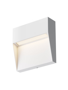Lampa schodowa zewnętrzna LED Mane – natynkowa, kwadratowa, 3W, 3000K, IP54, biała