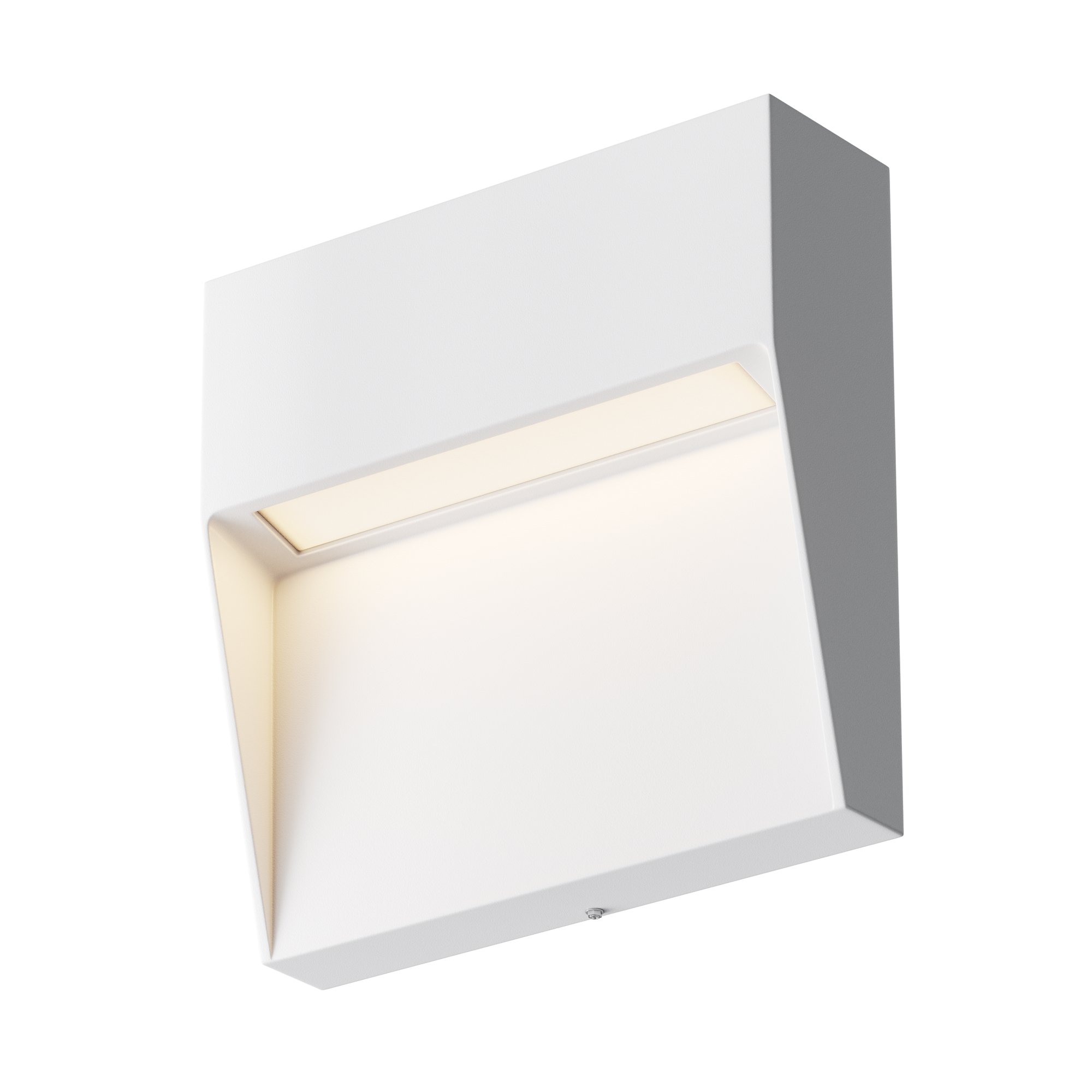 Lampa schodowa zewnętrzna LED Mane – natynkowa, kwadratowa, 3W, 3000K, IP54, biała