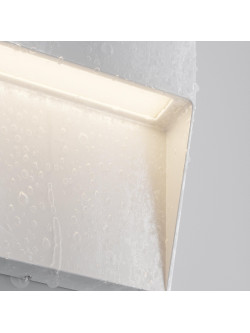 Lampa schodowa zewnętrzna LED Mane – natynkowa, kwadratowa, 3W, 3000K, IP54, biała