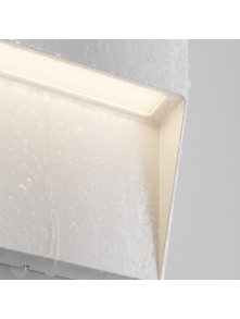 Lampa schodowa zewnętrzna LED Mane – natynkowa, kwadratowa, 3W, 3000K, IP54, biała Lampa schodowa zewnętrzna LED Mane – natynkowa, kwadratowa, 3W, 3000K, IP54, biała