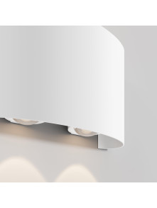 Nowoczesny kinkiet zewnętrzny Strato LED IP54 - światło góra–dół, podwójna wiązka, 3000K, biały Nowoczesny kinkiet zewnętrzny Strato LED IP54 - światło góra–dół, podwójna wiązka, 3000K, biały