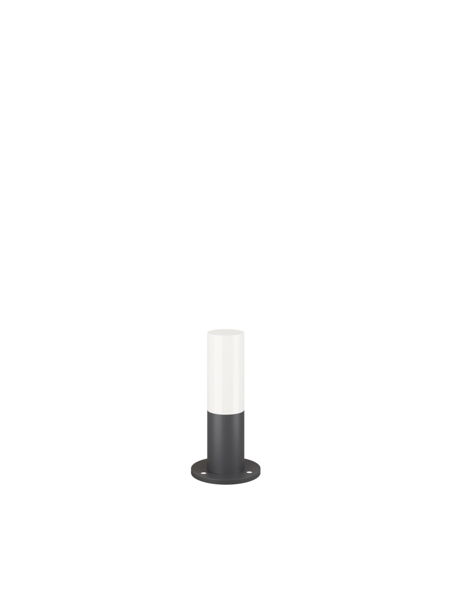 Słupek ogrodowy Willis – cylindryczny, ścieżkowy, E27, IP54, niski - 30 cm, szary