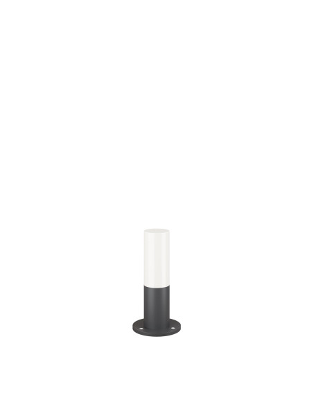 Słupek ogrodowy Willis – cylindryczny, ścieżkowy, E27, IP54, niski - 30 cm, szary