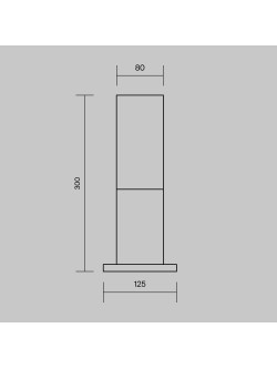 Słupek ogrodowy Willis – cylindryczny, ścieżkowy, E27, IP54, niski - 30 cm, szary