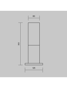 Słupek ogrodowy Willis – cylindryczny, ścieżkowy, E27, IP54, niski - 30 cm, szary
