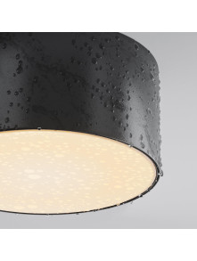 Zewnętrzny plafon sufitowy Zon IP65 LED - mały (12 cm) z mleczną blendą, 3000K, 900lm, czarny
