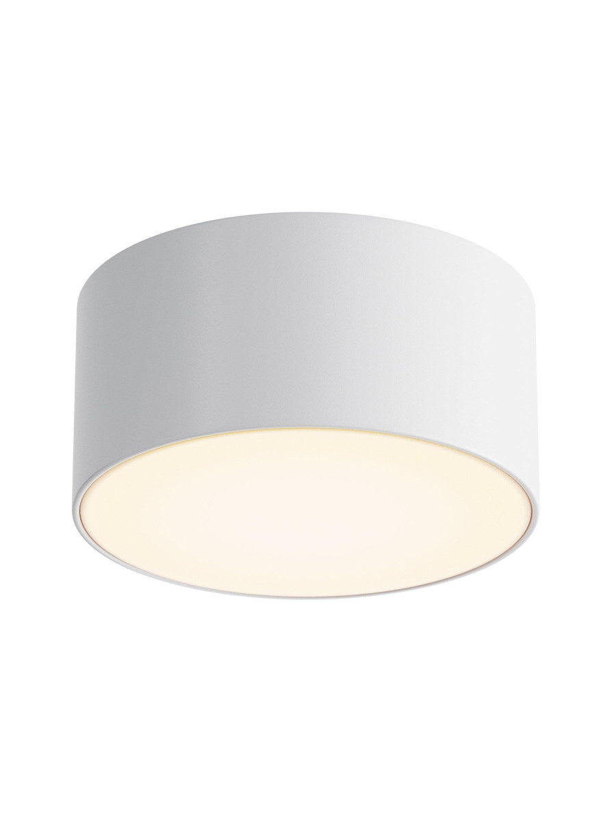 Zewnętrzny plafon sufitowy Zon IP65 LED - mały (12 cm) z mleczną blendą, 3000K, 900lm, biały
