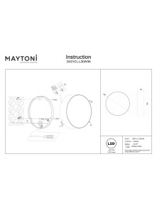 Zewnętrzny plafon sufitowy Zon IP65 LED - 22 cm, z mleczną blendą, 3000K, 2200lm, biały