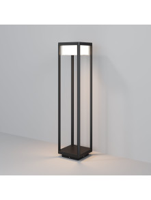 Nowoczesny designerski czarny słupek ogrodowy (80 cm) Baker Street LED IP65 - geometryczna forma 3000K