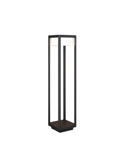 Nowoczesny designerski czarny słupek ogrodowy (80 cm) Baker Street LED IP65 - geometryczna forma 3000K