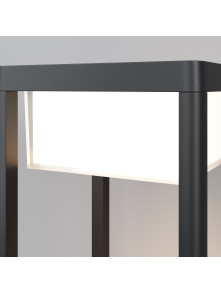 Nowoczesny designerski czarny słupek ogrodowy (80 cm) Baker Street LED IP65 - geometryczna forma 3000K Nowoczesny designerski czarny słupek ogrodowy (80 cm) Baker Street LED IP65 - geometryczna forma 3000K