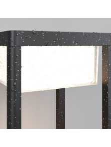 Nowoczesny designerski czarny słupek ogrodowy (80 cm) Baker Street LED IP65 - geometryczna forma 3000K Nowoczesny designerski czarny słupek ogrodowy (80 cm) Baker Street LED IP65 - geometryczna forma 3000K