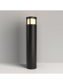 Słupek ogrodowy LED Wolseley Road – cylindryczny, ścieżkowy, 6W, 3000K, 370 lm, IP54, 50 cm, czarny