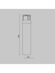 Słupek ogrodowy LED Wolseley Road – cylindryczny, ścieżkowy, 6W, 3000K, 370 lm, IP54, 50 cm, czarny Słupek ogrodowy LED Wolseley Road – cylindryczny, ścieżkowy, 6W, 3000K, 370 lm, IP54, 50 cm, czarny