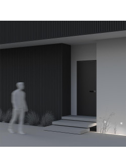 Biała oprawa schodowa LED Via Urbana - minimalistyczny panel kwadratowy IP54, 4000K
