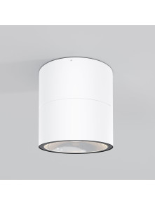 Biały plafon Spin LED IP54 do pergoli - cylindryczny (11 cm) regulowany, 3000K, 1050 lm