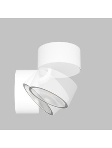 Biały plafon Spin LED IP54 do pergoli - cylindryczny (11 cm) regulowany, 3000K, 1050 lm Biały plafon Spin LED IP54 do pergoli - cylindryczny (11 cm) regulowany, 3000K, 1050 lm